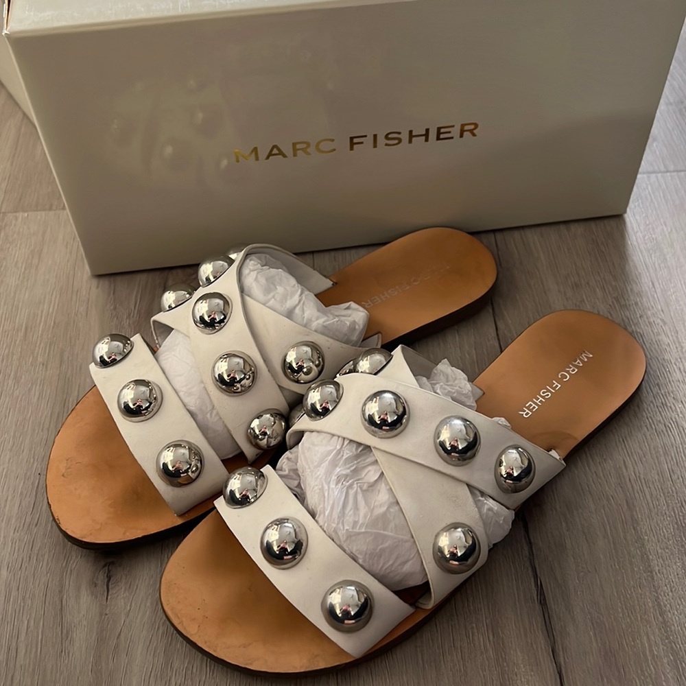 White sandals